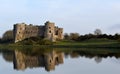 Carew Castle on a winter evening