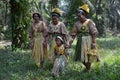 Villager Mah Meri in oil palm estate.