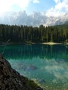Carezza Lake (Karersee) in the Italian Dolomites