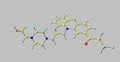 Carfenazine molecular structure isolated on grey