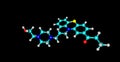 Carfenazine molecular structure isolated on black Royalty Free Stock Photo