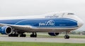 Cargo aircraft Boeing 747-BF of AirBridgeCargo Airlines company on a runway. Aviation and transportation Royalty Free Stock Photo