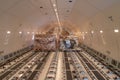 Cargo Aircraft Interior with containers Royalty Free Stock Photo