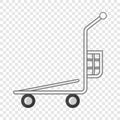 Cargo basket shopping cart icon, cartoon style Royalty Free Stock Photo