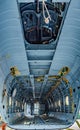 Cargo bay of the helicopter without details Royalty Free Stock Photo