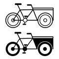 Cargo Bike Icons.