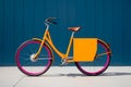 Cargo Bike Minimal Design with Striking Color Scheme, AI Generated