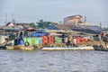 Cargo boat at the Floating market, Mekong Delta, Can Tho, Vietnam Royalty Free Stock Photo