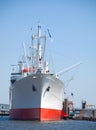 Cargo boat, ship parking at the berth Royalty Free Stock Photo