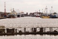 Cargo boats in Albert Dock Kingston upon Hull