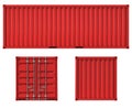 Cargo container front side and back view