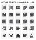 Cargo container icon Royalty Free Stock Photo