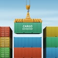 Cargo Container Loading Composition Royalty Free Stock Photo