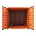 Cargo container with open view against transparent background for logistics shipping and transportthemed graphics Royalty Free Stock Photo