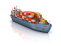 Cargo container ship Royalty Free Stock Photo