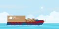 Cargo container ship futuristic global logistics international delivery