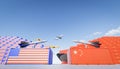 Cargo container and trade war concept design Royalty Free Stock Photo