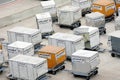 Cargo containers in airport