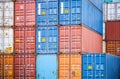 Cargo containers closeup Royalty Free Stock Photo