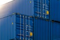 Cargo containers. Cargo container yard. Royalty Free Stock Photo