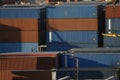 Cargo containers in port