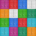 Cargo Containers stack for freight shipping and sea export seamless pattern. Sea Port logistics and transportation