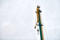 Cargo crane in container ship terminal, container yard Royalty Free Stock Photo