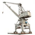 Cargo crane isolated on white background Royalty Free Stock Photo