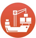 Cargo, crane Vector Icon Icon can be easily modified or edit