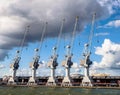 Cargo cranes at the port of Antwerp