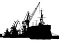 Cargo cranes Royalty Free Stock Photo