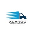 cargo delivery services logo design. fast truck vector icon design Royalty Free Stock Photo