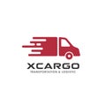 cargo delivery services logo design. fast truck vector icon design Royalty Free Stock Photo