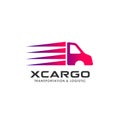 cargo delivery services logo design. fast truck vector icon design Royalty Free Stock Photo