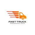 cargo delivery services logo design. fast truck vector icon design Royalty Free Stock Photo