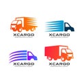 cargo delivery services logo design. delivery truck vector icon design Royalty Free Stock Photo