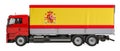 Cargo Delivery in Spain concept, 3D rendering Royalty Free Stock Photo
