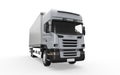 Cargo Delivery Truck Isolated on White Background Royalty Free Stock Photo