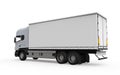 Cargo Delivery Truck Isolated on White Background Royalty Free Stock Photo