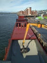 Cargo discharging from cargo vessel