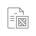 Cargo document line outline icon