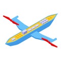 Cargo energy ship hydro icon isometric vector. Tidal ecology