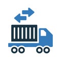 Cargo, export, importer icon. Simple editable vector graphics Royalty Free Stock Photo