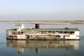 Cargo Ferry Boat on Irrawaddy River Royalty Free Stock Photo