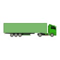 Cargo freight transportation truck vector illustration.