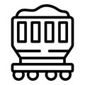 Cargo freight wagon icon outline vector. Goods railway transport Royalty Free Stock Photo