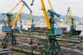 Cargo handling of metal a ship in port Nakhodka