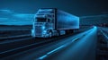 Cargo heavy delivery freight truck highway shipping sky transportation speed road vehicle Royalty Free Stock Photo