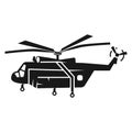 Cargo helicopter icon, simple style Royalty Free Stock Photo