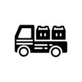 Black solid icon for Cargo, goods and wares